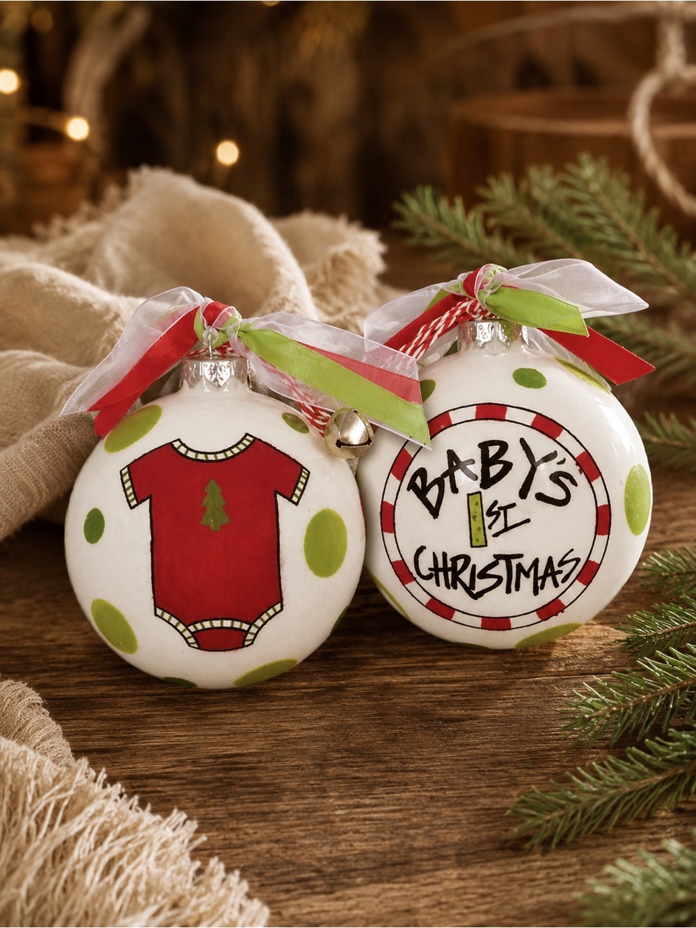 Magnolia Lane Baby 1st Christmas Ornament‎